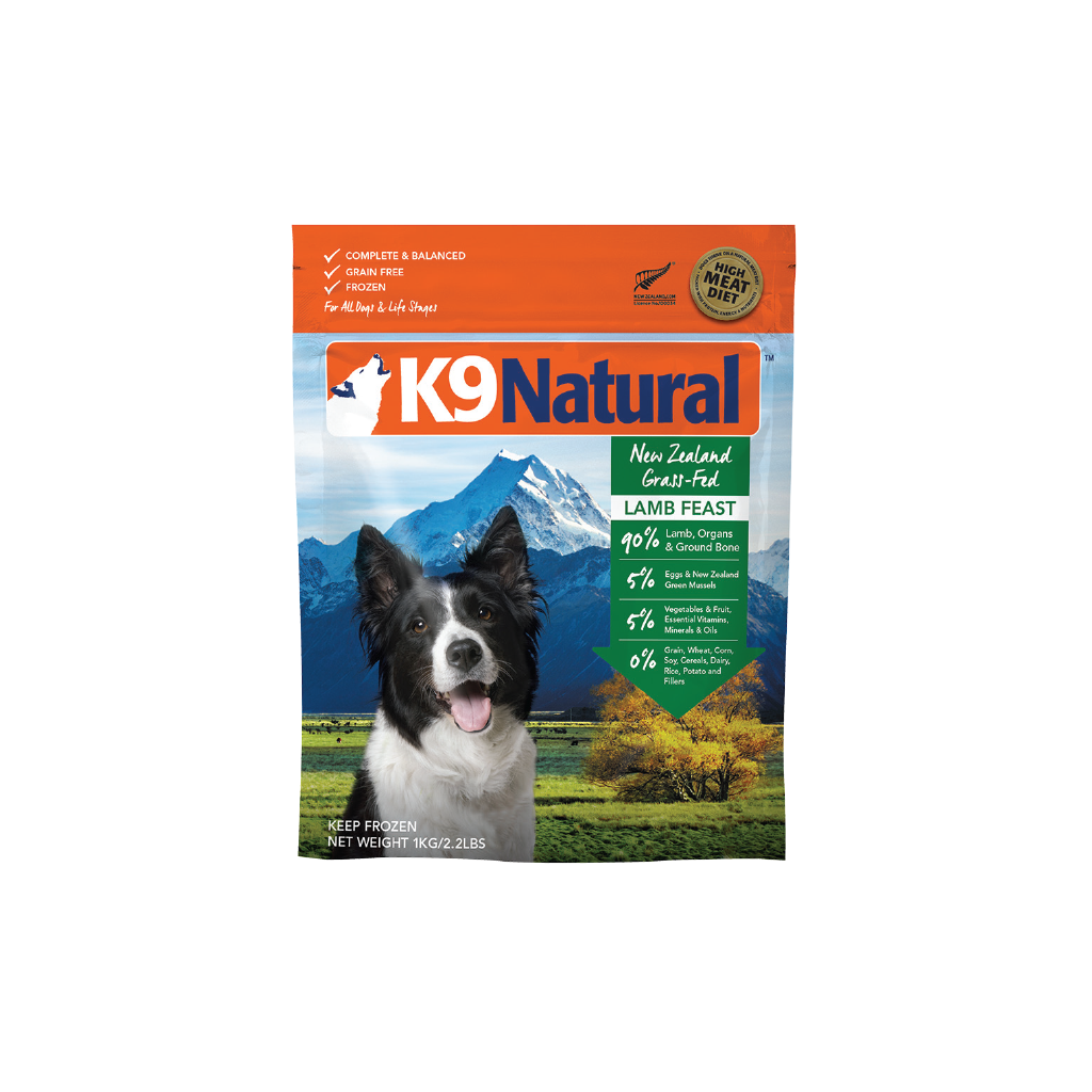 Lamb Feast Frozen Dog Food K9 Natural