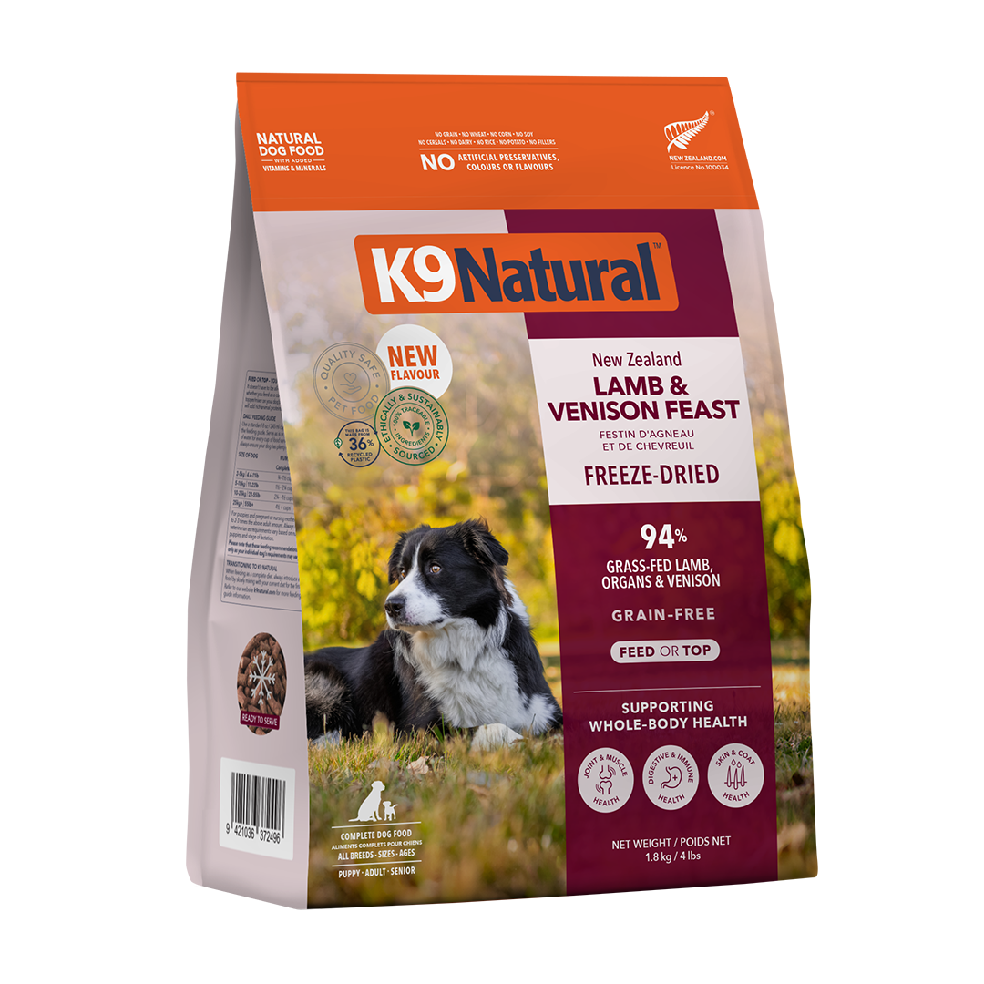 Lamb & Venison Feast Freeze-Dried Dog Food – K9 Natural