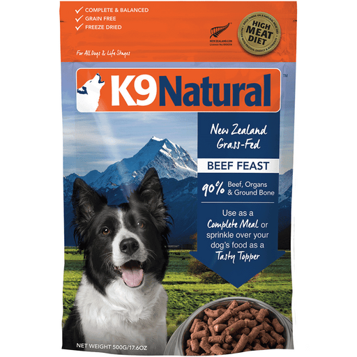K9 Natural Freeze-Dried Beef Feast 500g bag