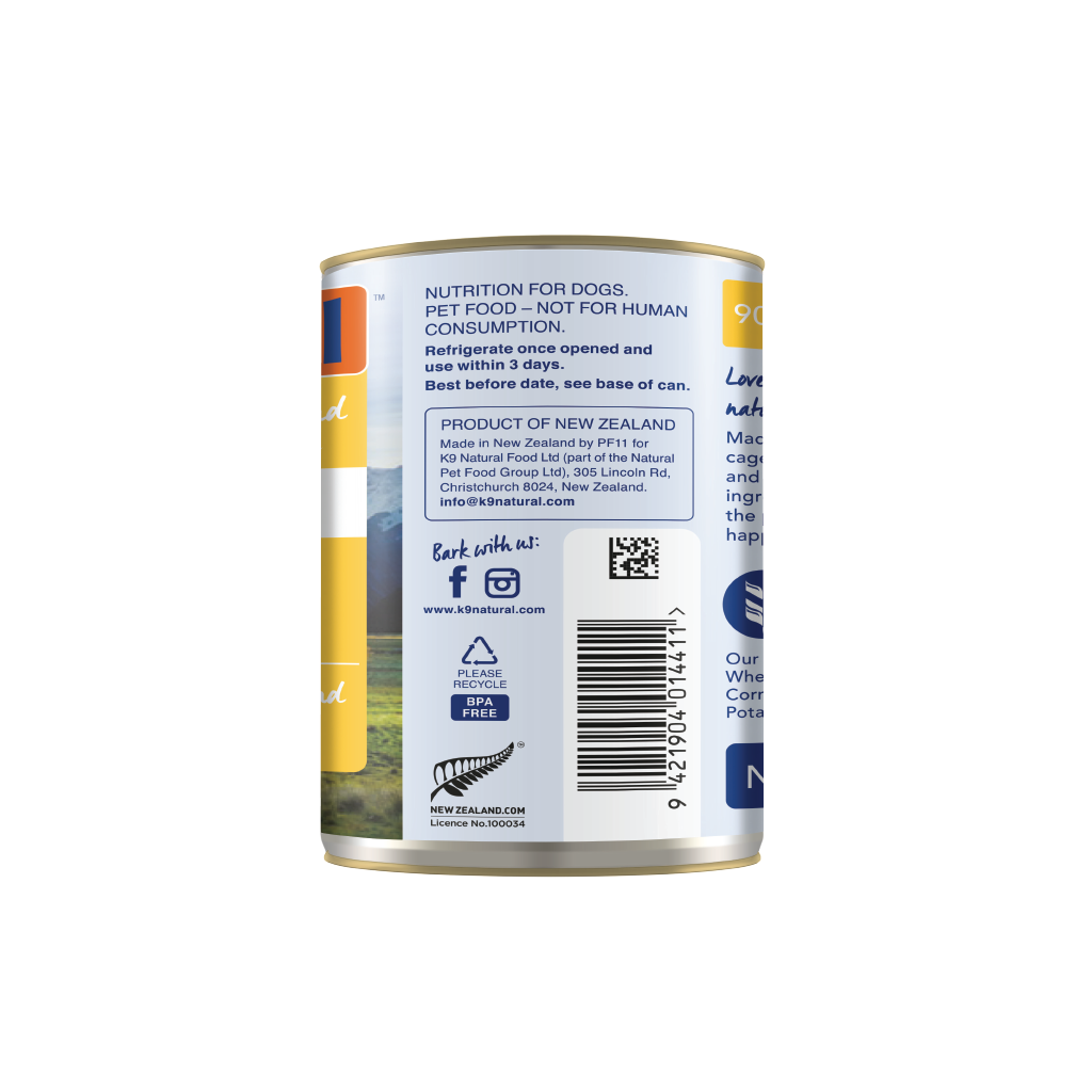 Chicken Feast Canned Dog Food K9 Natural